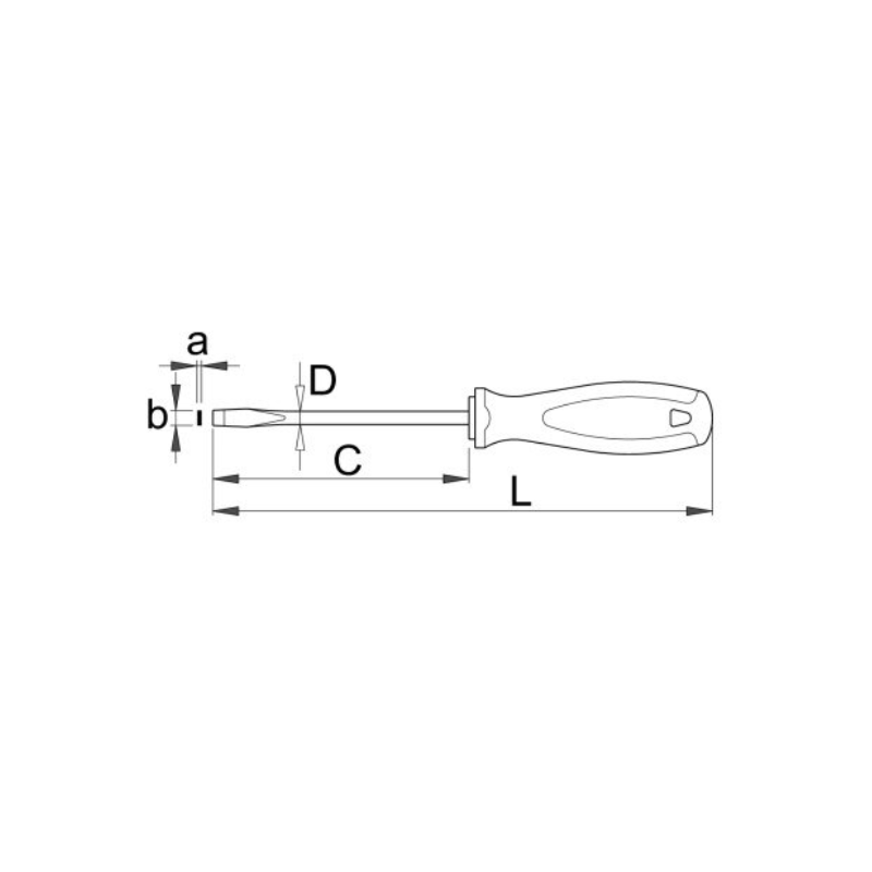 611684 UNIOR Surubelnita electricieni profil drept, SL0.5 x 3.0 x100mm