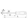 611684 UNIOR Surubelnita electricieni profil drept, SL0.5 x 3.0 x100mm