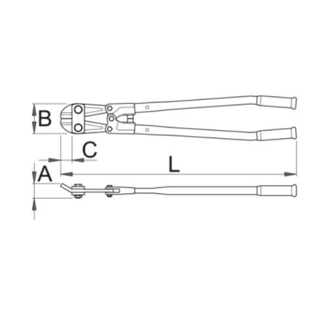 610967 UNIOR Cleste pentru buloane, lungime 750 mm