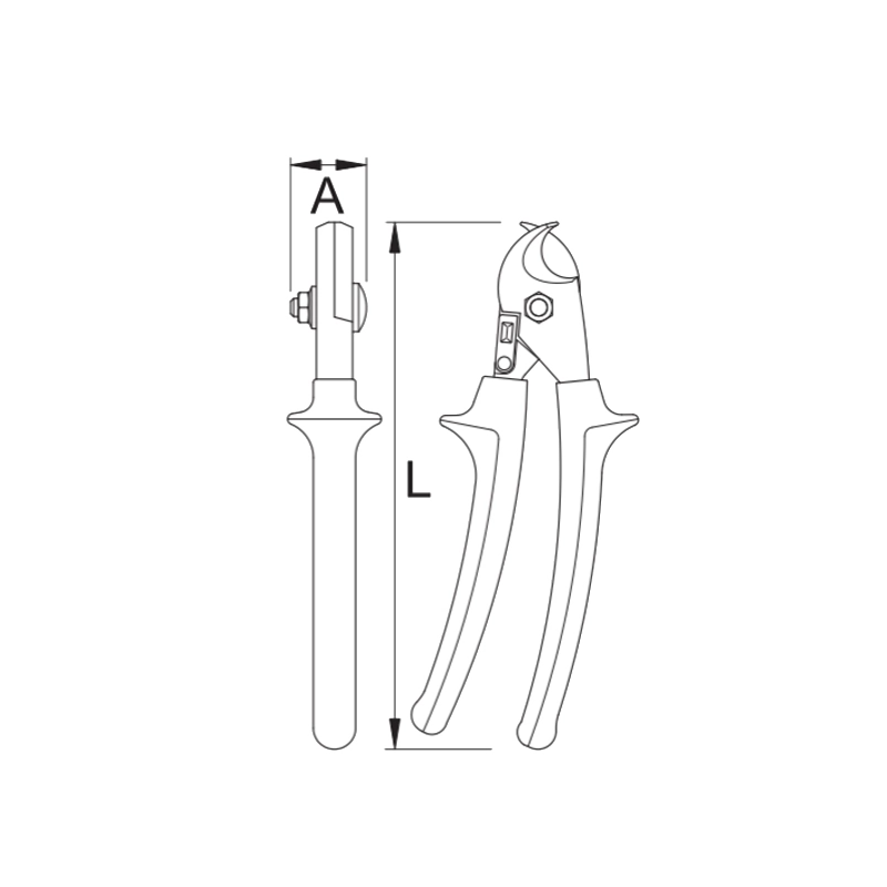 609238 UNIOR 580/1BI Cleste pentru taiat cabluri, 170 mm, 10 mm