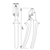 609238 UNIOR 580/1BI Cleste pentru taiat cabluri, 170 mm, 10 mm