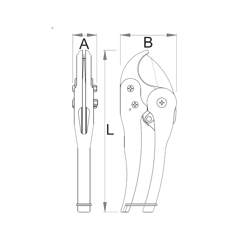 605418 UNIOR Foarfeca pentru PVC, taiere max. 25.4 mm