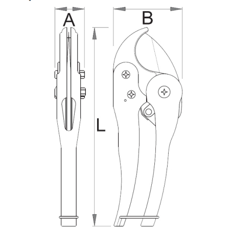 609405 UNIOR Foarfeca pentru PVC, taiere max. 38 mm
