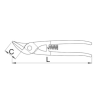 609336 UNIOR Foarfeca tabla, taietura pe dreapta, 250 mm
