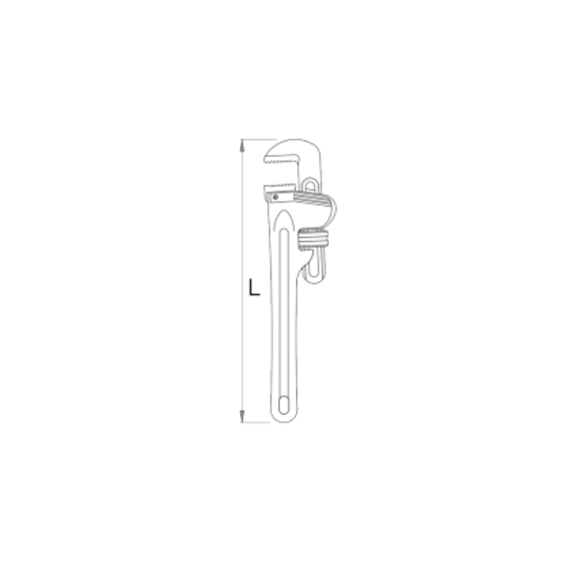 602719 UNIOR Cleste industrial pentru tevi din aluminiu, deschidere 49 mm