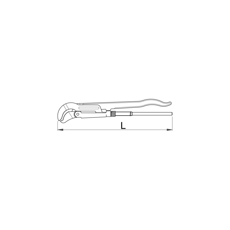 601511 UNIOR Cleste tevi cu gura la 45 forma S, deschider 50 mm