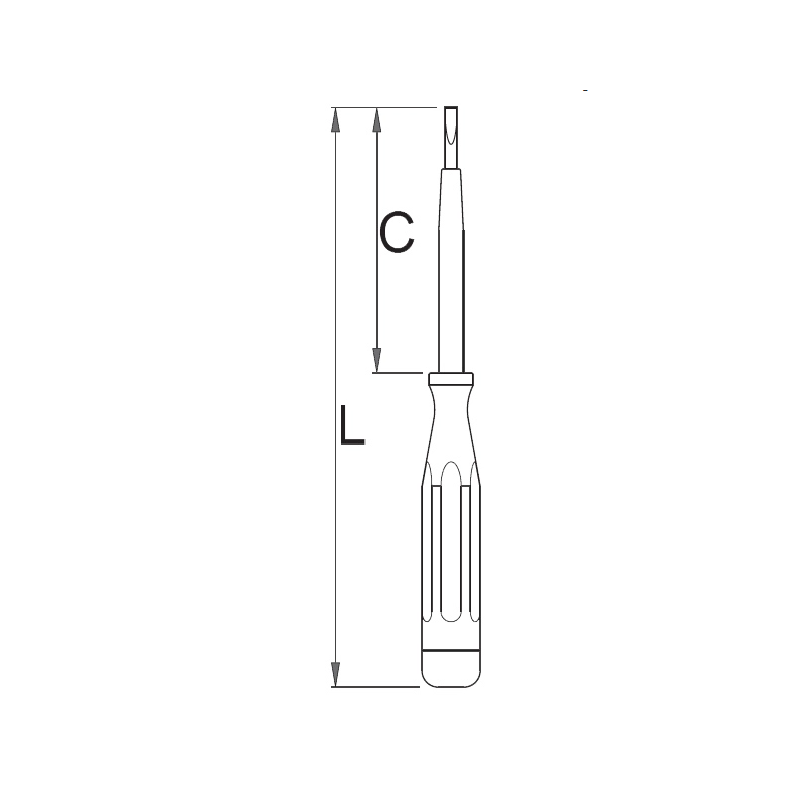 617660 UNIOR Tester tensiune cu varf plat, 0.6x3.5mm, 90mm,180mm,1000V