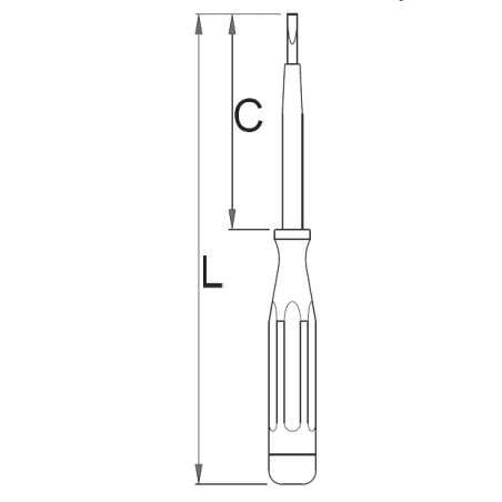 617660 UNIOR Tester tensiune cu varf plat, 0.6x3.5mm, 90mm,180mm,1000V