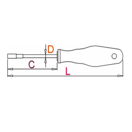 616466 UNIOR Surubelnita cap tubular electricieni 7 mm, maner TBI