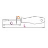 616469 UNIOR Surubelnita cap tubular electricieni 13 mm, maner TBI