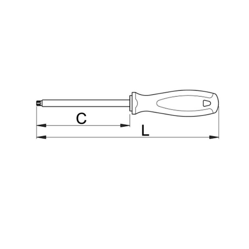 616454 UNIOR Surubelnita profil TORX cu lama izolata 1000 V, DIM TX 10