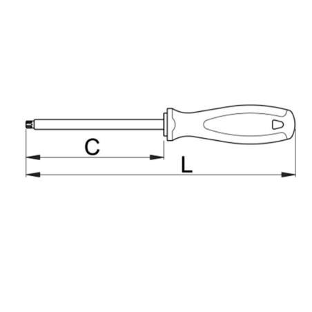 616456 UNIOR Surubelnita profil TORX cu lama izolata 1000 V, DIM TX 20