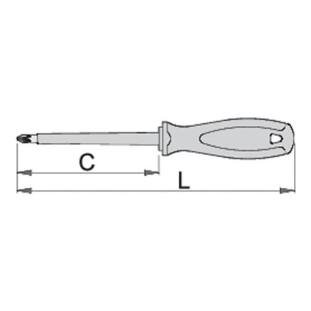 616447 UNIOR Surubelnita profil Phillips, lama izolata 1000V,PH4X200mm