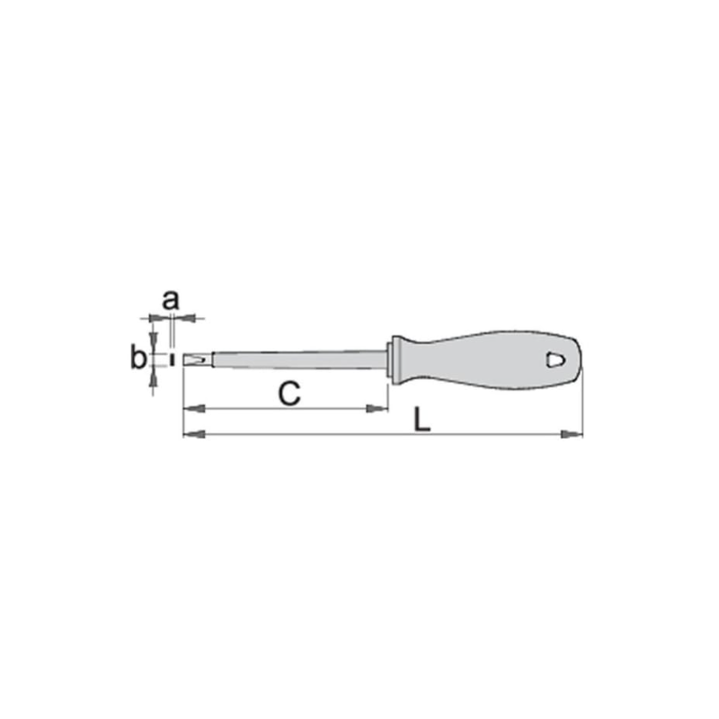 616471 UNIOR Surubelnita profil drept,izolata la 1000V,SL0.5x3.0x100mm