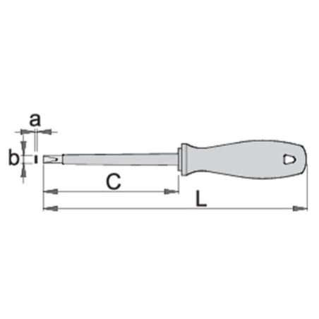 616476 UNIOR Surubelnita profil drept,izolata la 1000V,SL1.2x8.0x175mm