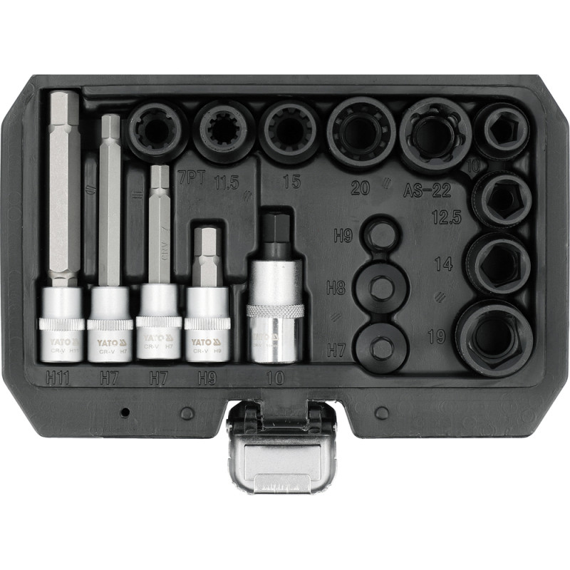 YT-06812 YATO Set chei sistem franare 1/4", 3/8", 1/2"