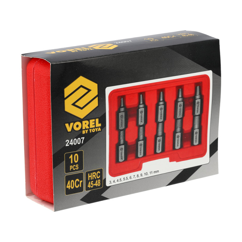 24007 VOREL Set extractoare, 10 piese