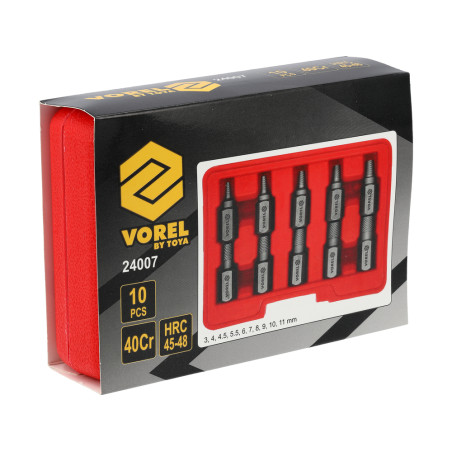 24007 VOREL Set extractoare, 10 piese