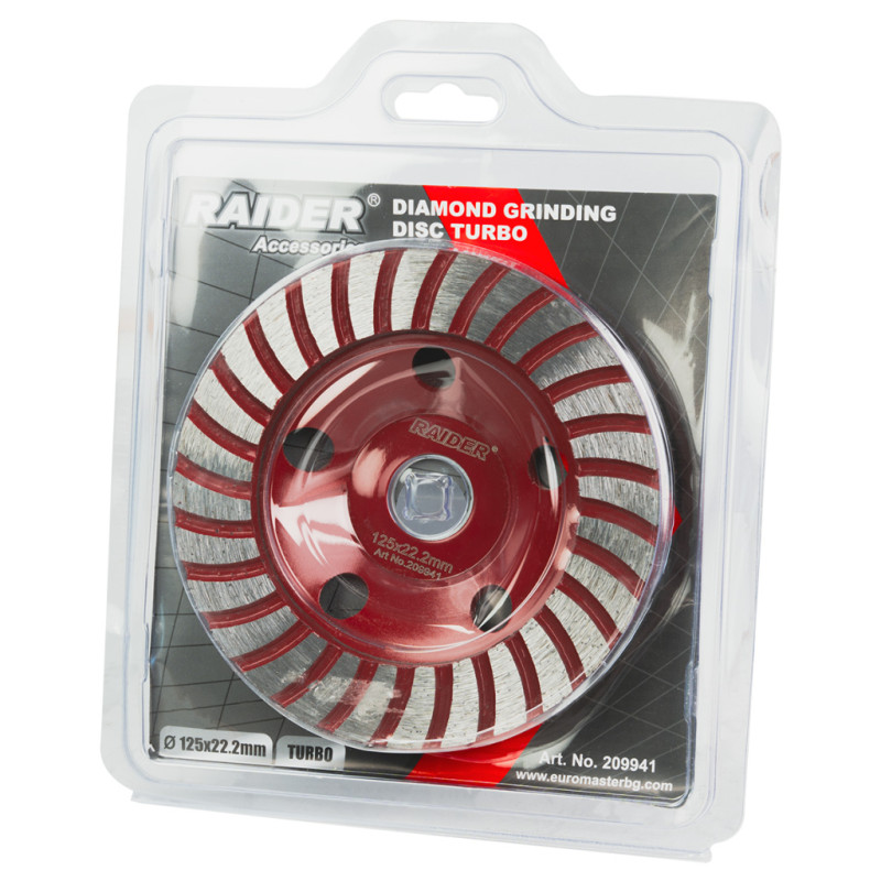 209941 Raider Disc de slefuit diamantat 125х6х22 mm Turbo