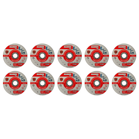 160158 Raider Set 10 discuri taiat metal 125х1mm, A60T, Inox