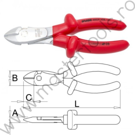619196 UNIOR Cleste tais lateral izolat la 1000 V, 200 mm, 466/1VDEDP