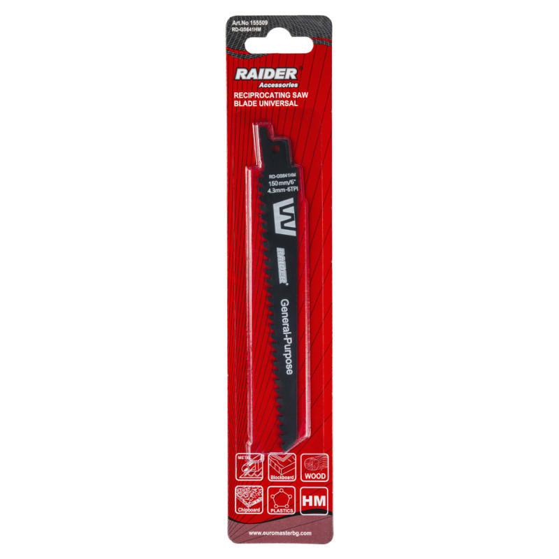 Raider RD-GS641HM Lama fierastrau sabie universala 150mm, 4.3mm 6TPI