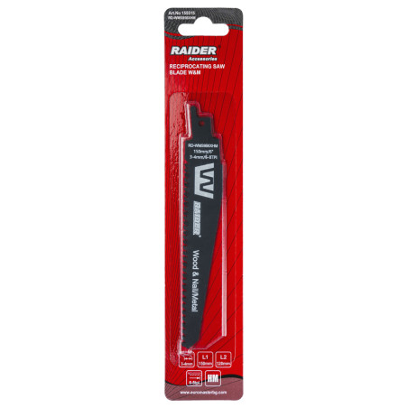 155515 Raider RD-WMS956XHM Lama fierastrau sabie W&N 150mm 3-4mm 6-8TPI
