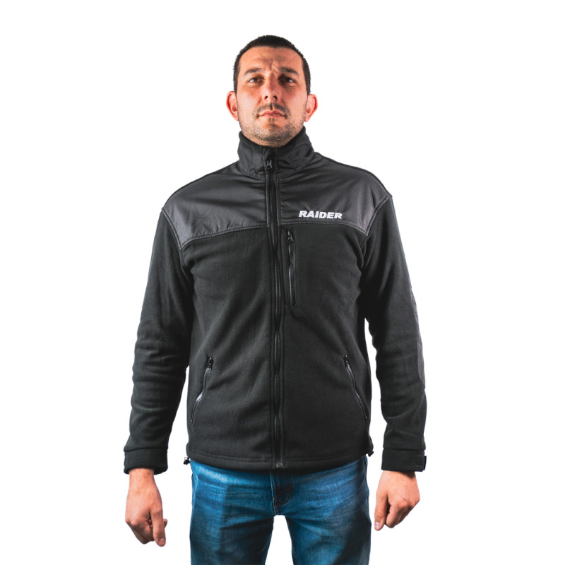 130176 Raider Jacheta polar neagra, marimea L, 100% poliester