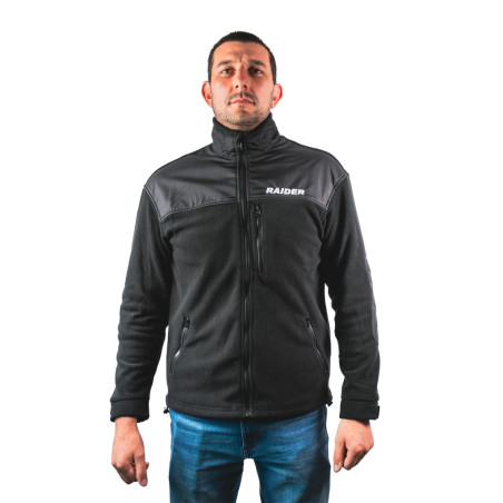 130176 Raider Jacheta polar neagra, marimea L, 100% poliester