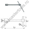 600788 UNIOR Cheie in T pentru roti, 24 mm, 212/2
