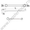 612894 UNIOR Cheie inelara dubla profil TORX, 14x18, 182/2BTX
