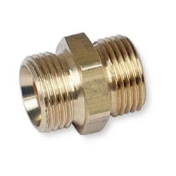 AC.2200130 AIRCRAFT Niplu dublu cu filet exterior 3/8’’ x 3/8’’ (stanga), alama