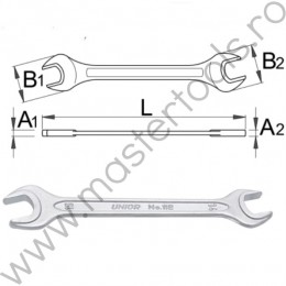 603611 UNIOR Cheie fixa dubla, 10x13 mm, 112/2