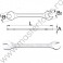 605352 UNIOR Cheie fixa dubla, 1/2" x 9/16", 110/1