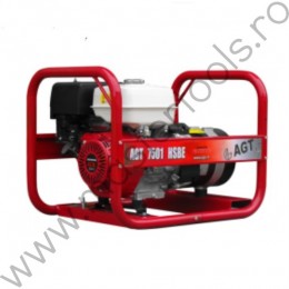 Generator de curent monofazat 6.4 kVA benzina motor HONDA pornire cheie AGT 7501 HSBE Premium Line