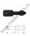 U14091 ASW Set 10 biti hexagonali 1/4" DIN/ISO 1173 Forma C 6.3, T25