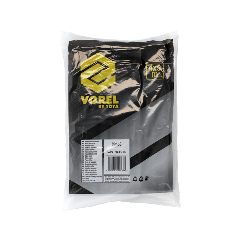 09460 VOREL Folie de protectie 4x5 m, LDPE