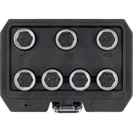 YT-060395 YATO Set de tubulare pentru suruburi de siguranta Opel, 7 piese