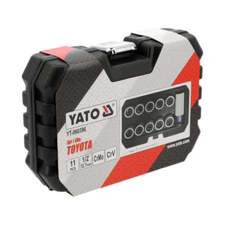 YT-060396 YATO Set tubulare pentru prezoane siguranta Toyota, 11 piese