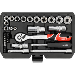 YT-38700 YATO Trusa de scule 1/4" si 3/8", 34 de piese