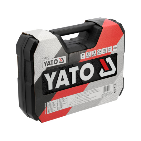YT-38742 YATO Trusa de scule 1/4" si 1/2", 41 de piese