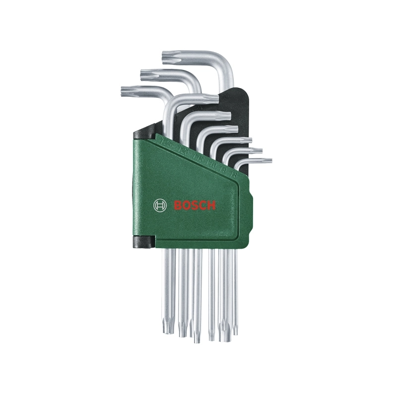 1600A02Z9C BOSCH Set chei cu profil TORX (fara gaura), TX8-TX40, 9 bucati