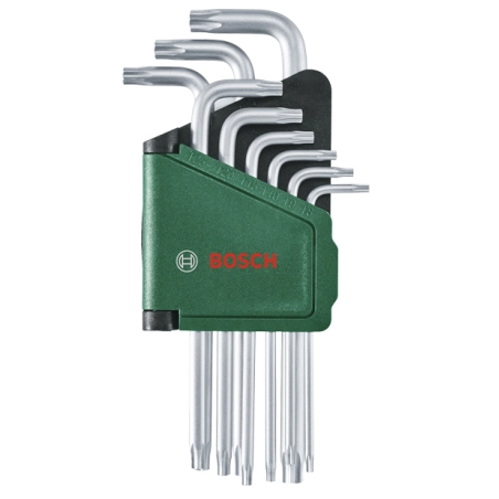 1600A02Z9C BOSCH Set chei cu profil TORX (fara gaura), TX8-TX40, 9 bucati