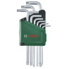 1600A02Z9C BOSCH Set chei cu profil TORX (fara gaura), TX8-TX40, 9 bucati