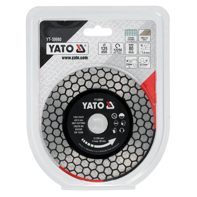 YT-59980 YATO Disc pentru ceramica si granit, diametru 125 mm