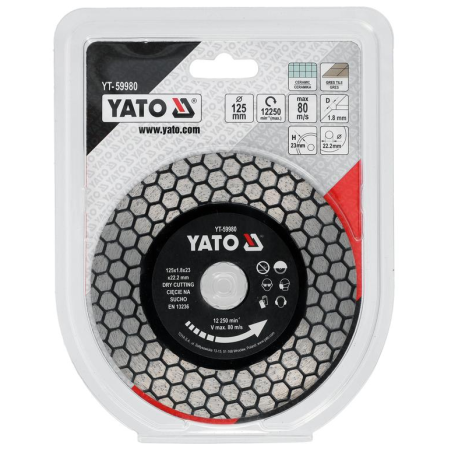 YT-59980 YATO Disc pentru ceramica si granit, diametru 125 mm