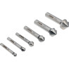 22710 STHOR Set 6 zencuitoare pentru metal,diametre freze conice 6.3-20.5mm