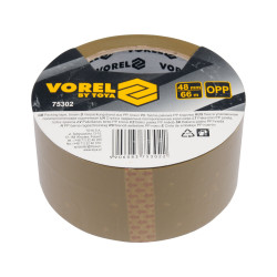 75302 VOREL Banda de ambalare/scotch 66 m x 48 mm, maro