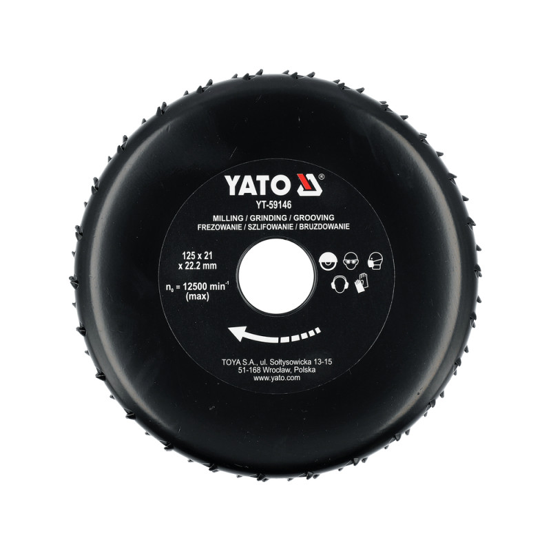 YT-59157 YATO Disc raspel radial pentru lemn, diametru 125 mm