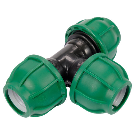 88865 FLO Racord in T cu compresie, egal 25mmx25mmx25mm